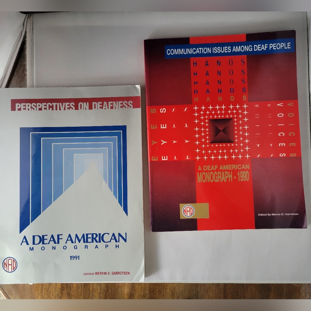 VTG Lot Of 2 Mongraphs A Deaf American Monograph 1990 And 1991 Softcover GOOD